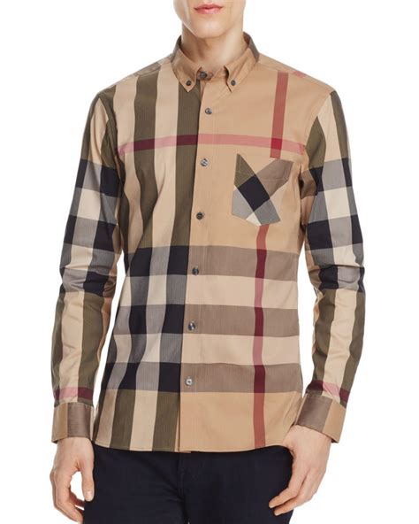 burberry thornaby shirt men|Shop Burberry Thornaby Check Casual Button.